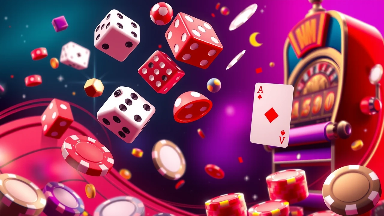 Casino symbols background